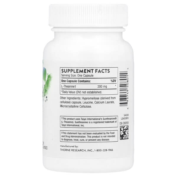 Alternative view of Thorne, Theanine, 90 Capsules (200 mg per Capsule)