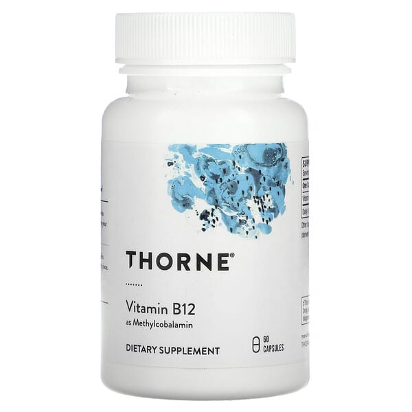 Thorne, Vitamin B12 as Methylcobalamin, 60 Capsules (1 mg per Capsule)