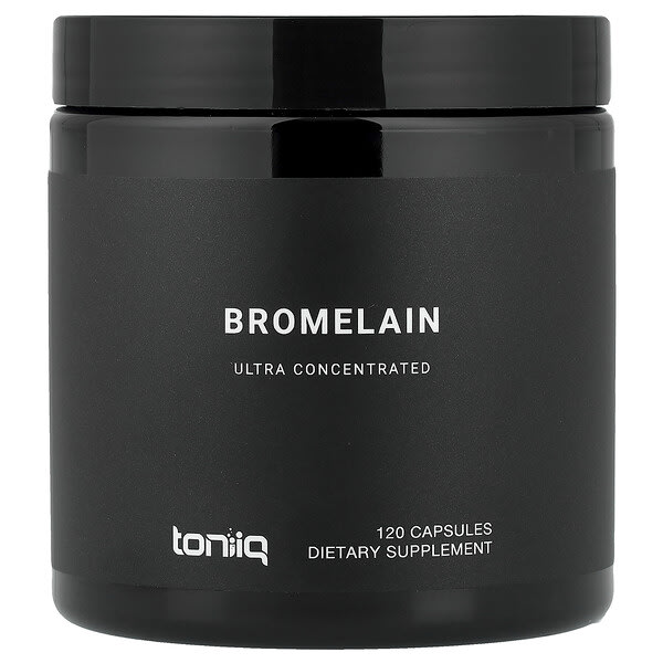Toniiq, Bromelain, 120 Capsules (500 mg per Capsule)