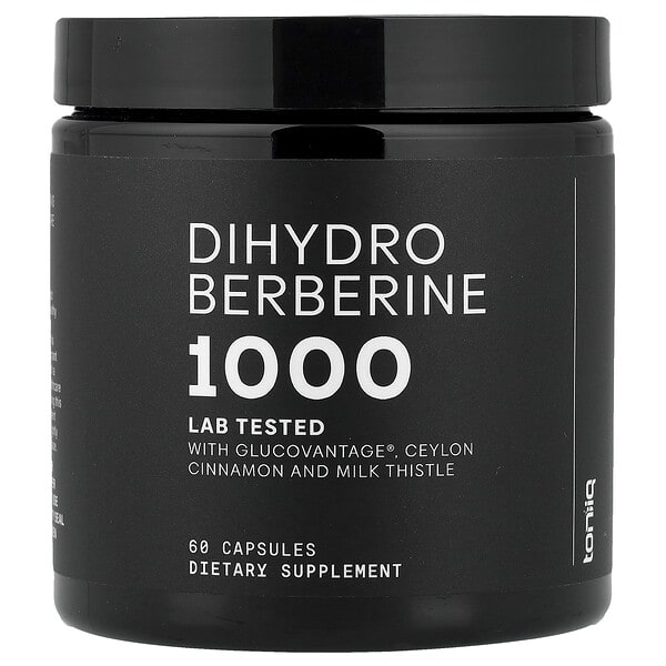 Toniiq, Dihydro Berberine 1000, 60 Capsules