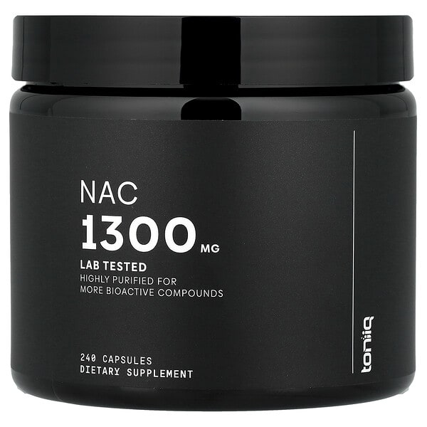 Toniiq, NAC, 240 Capsules (650 mg per Capsule)