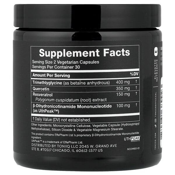 Alternative view of Toniiq, NMNH Complex 1000, 60 Capsules