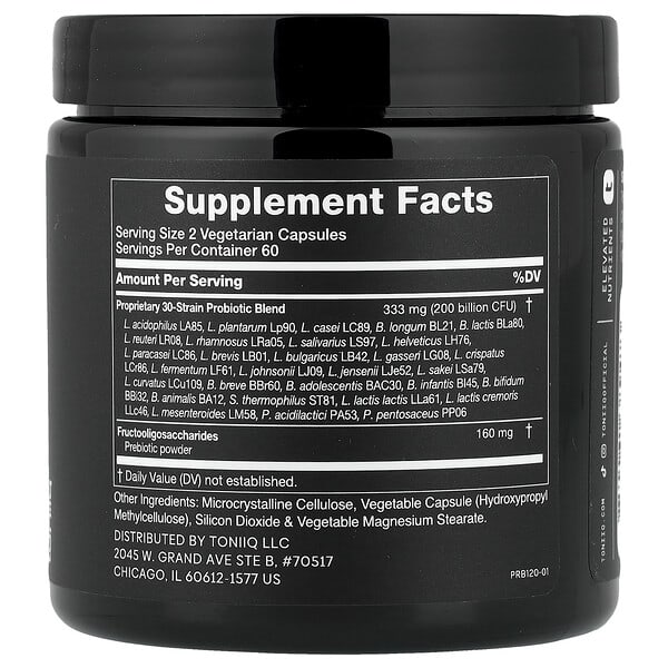 Alternative view of Toniiq, Probiotic 200, 120 Capsules