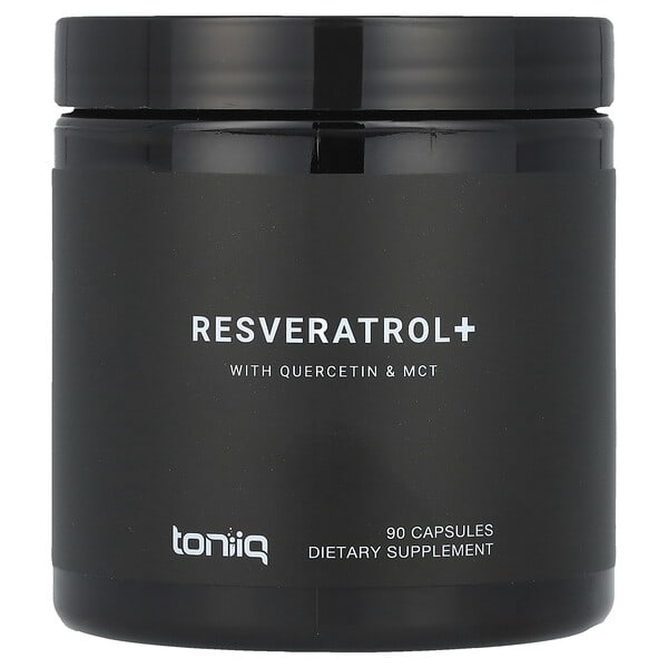 Toniiq, Resveratrol+, With Quercetin & MCT, 90 Capsules