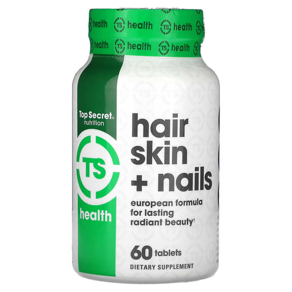 Top Secret Nutrition, Health, Hair Skin + Nails, 60 Tablets 2 Top Secret Nutrition, Health, Hair Skin + Nails, 60 Tablets