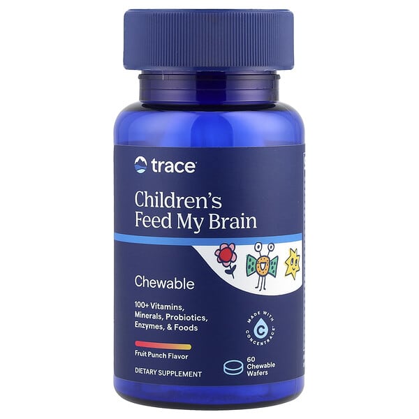 Trace, Children's Feed My Brain, Fruit Punch, 60 Chewable Wafers