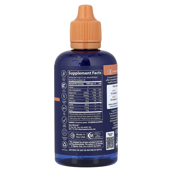 Alternative view of ConcenTrace®, Trace Mineral Drops, 4 fl oz (118 ml)