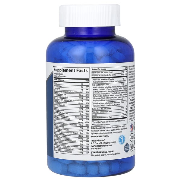 Alternative view of Trace, Electro-Vita-Min, 180 Tablets