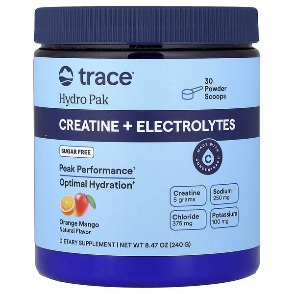 Trace, Hydro Pak, Creatine + Electrolytes, Orange Mango, 8.47 oz (240 g)