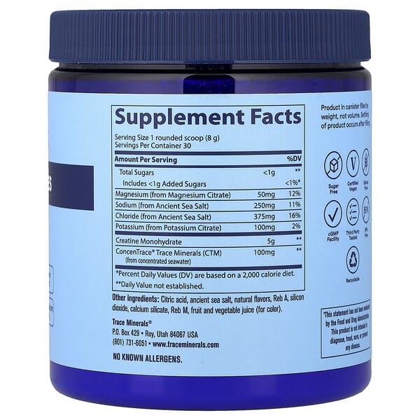 Alternative view of Trace, Hydro Pak, Creatine + Electrolytes, Tropical Watermelon, 8.47 oz (240 g)