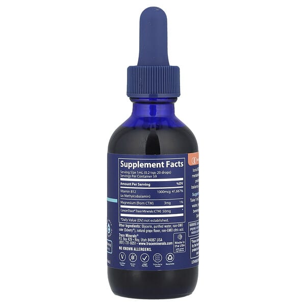 Alternative view of Trace, Ionic B12, Grape, 2 fl oz (59 ml)