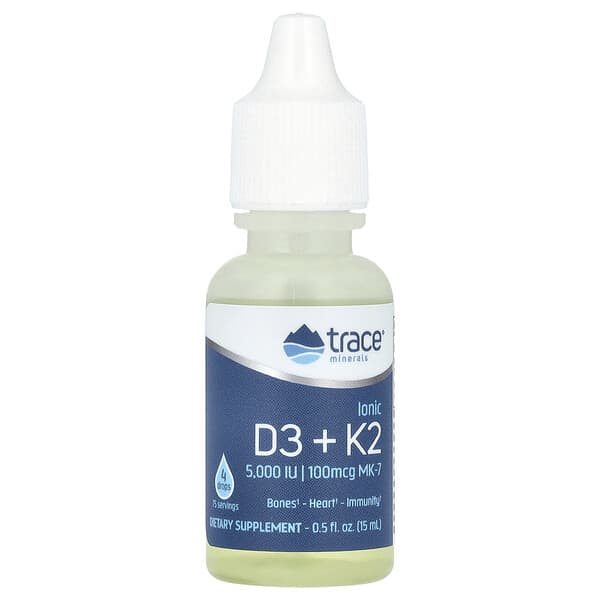 Trace, Ionic D3 + K2, 0.5 fl oz (15 ml)