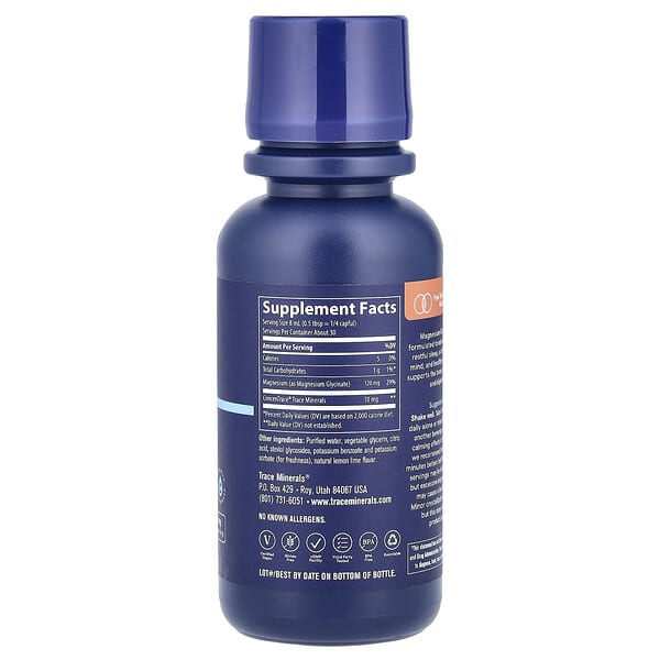 Alternative view of Trace, Liquid Magnesium Glycinate, Lemon Line, 8 fl oz (237 ml)
