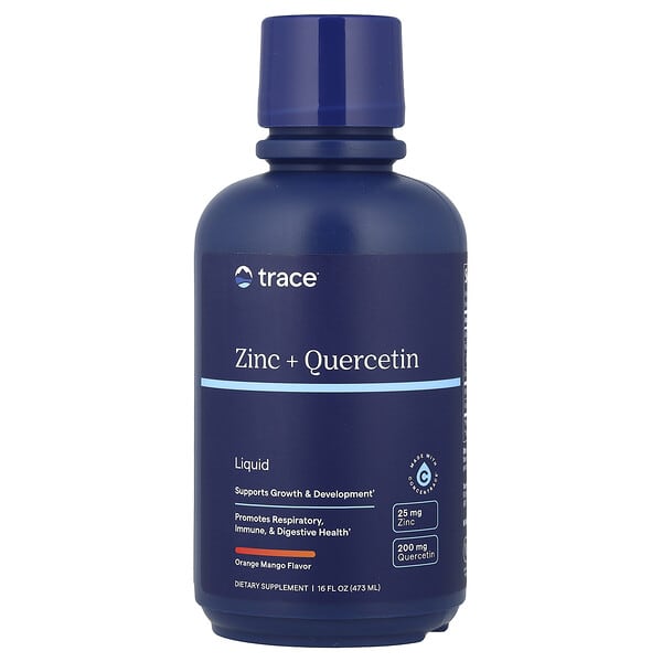 Trace, Liquid Zinc + Quercetin, Orange Mango, 16 fl oz (473 ml)