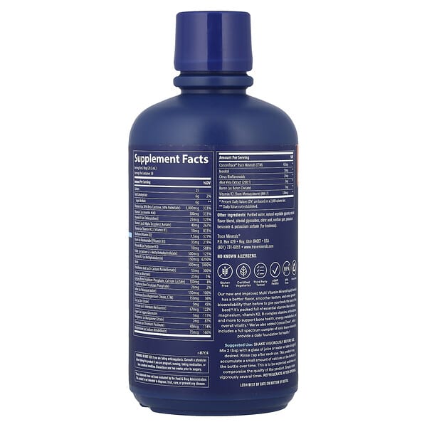 Alternative view of Trace, Multi Vitamin-Mineral, For Men & Women, Tropical Mixed Berry, 30 fl oz (887 ml)