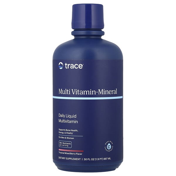 Trace, Multi Vitamin-Mineral, For Men & Women, Tropical Mixed Berry, 30 fl oz (887 ml) 5 Trace, Multi Vitamin-Mineral, For Men & Women, Tropical Mixed Berry, 30 fl oz (887 ml)