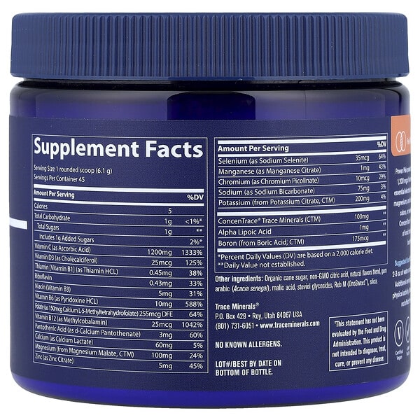 Alternative view of Trace, Power Pak, Lemon Lime, 9.7 oz (275 g)