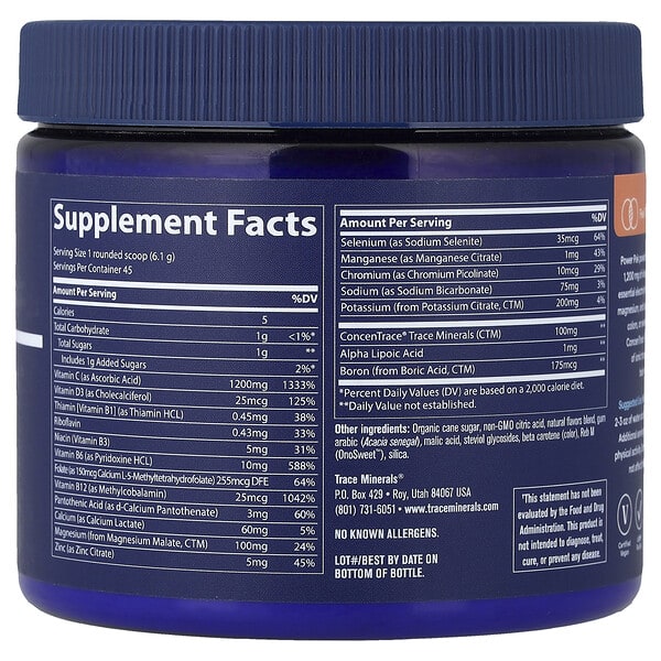 Alternative view of Trace, Power Pak, Orange Blast, 9.7 oz (275 g)