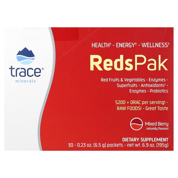 Trace, Reds Pak, Mixed Berry, 30 Packets, 0.23 oz (6.5 g) Each