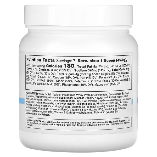 Alternative view of TransformHQ, Everyday, Meal Replacement Shake, Cookies & Cream, 11.1 oz (315 g)