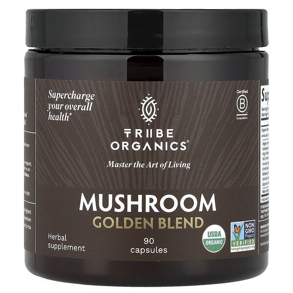 Tribe Organics, Mushroom Golden Blend, 90 Capsules