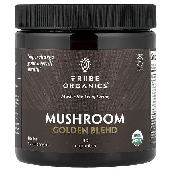 Tribe Organics, Mushroom Golden Blend, 90 Capsules