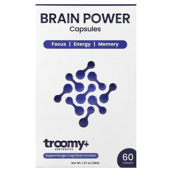 Troomy Nootropics, Brain Power, 60 Capsules