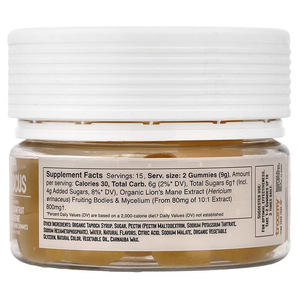 Alternative view of Troomy Nootropics, Focus, Functional Mushrooms Gummies, Passionfruit Tangerine, 30 Gummies