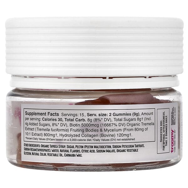 Alternative view of Troomy Nootropics, Shine, Functional Mushrooms Gummies, White Peach Pomegranate, 30 Gummies