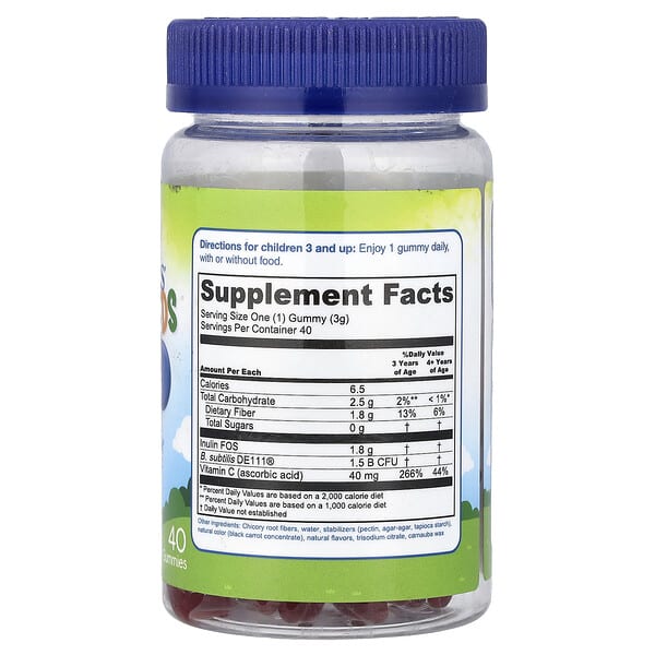 Alternative view of TruBiotics, Kids, Digestive + Immune Health Gummies, Sugar-Free, Yummy Strawberry, 40 Gummies