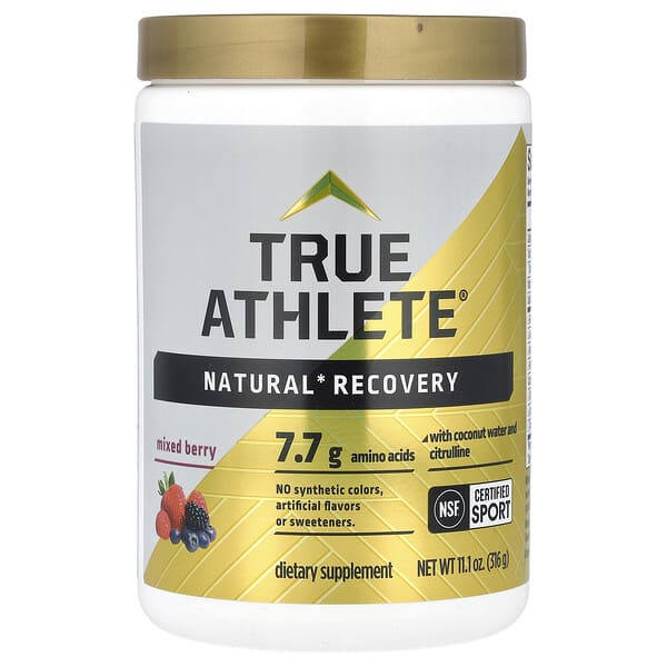 True Athlete, Natural Recovery With Coconut Water and Citrulline, Mixed Berry , 11.1 oz (316 g)