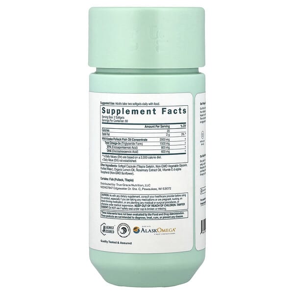 Alternative view of True Grace, Omega-3 Fish Oil, 120 Softgels