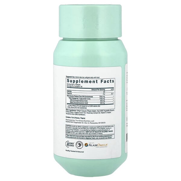 Alternative view of True Grace, Omega-3 Fish Oil, 180 Softgels