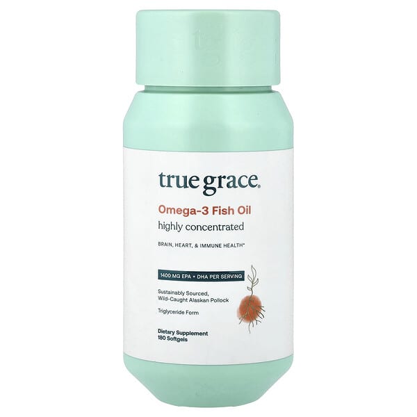 True Grace, Omega-3 Fish Oil, 180 Softgels