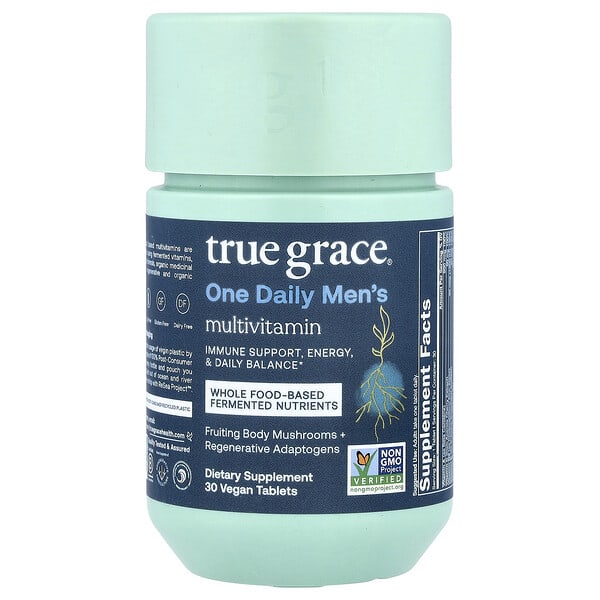 True Grace, One Daily Men's Multivitamin, 30 Vegan Tablets