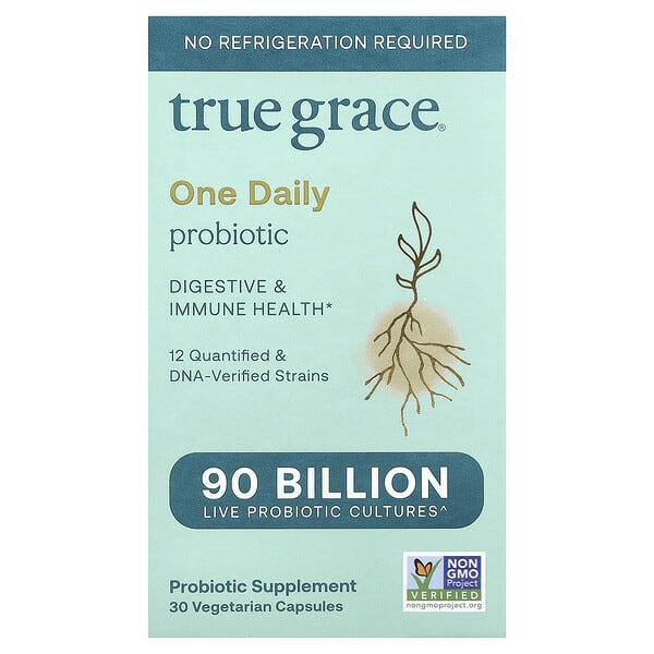 True Grace, One Daily Probiotic, 30 Vegetarian Capsules