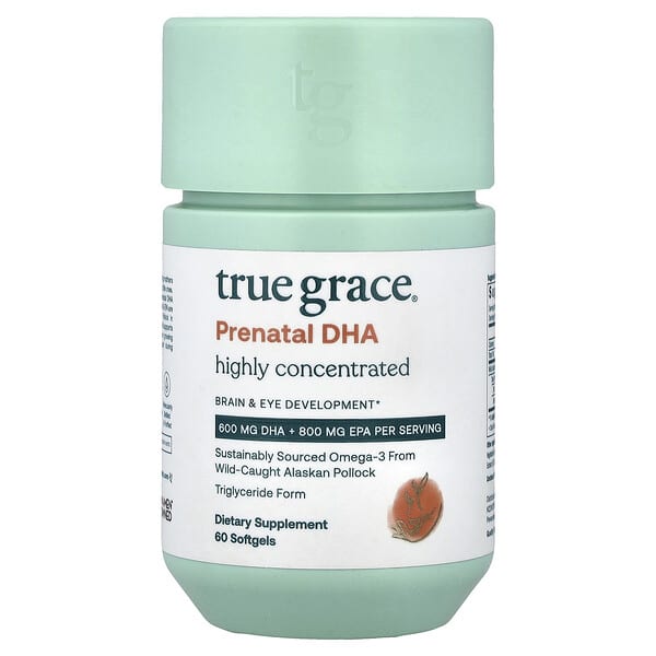 True Grace, Prenatal DHA, 60 Softgels