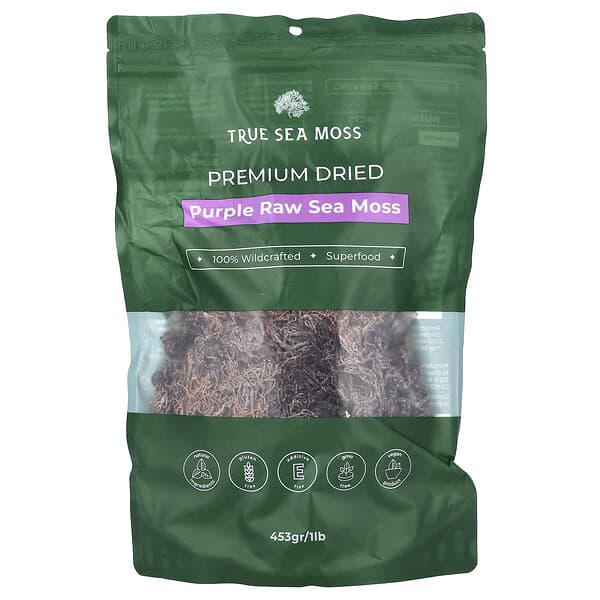 True Sea Moss, Purple Raw Sea Moss , 1 lb (453 g) 3 True Sea Moss, Purple Raw Sea Moss , 1 lb (453 g)