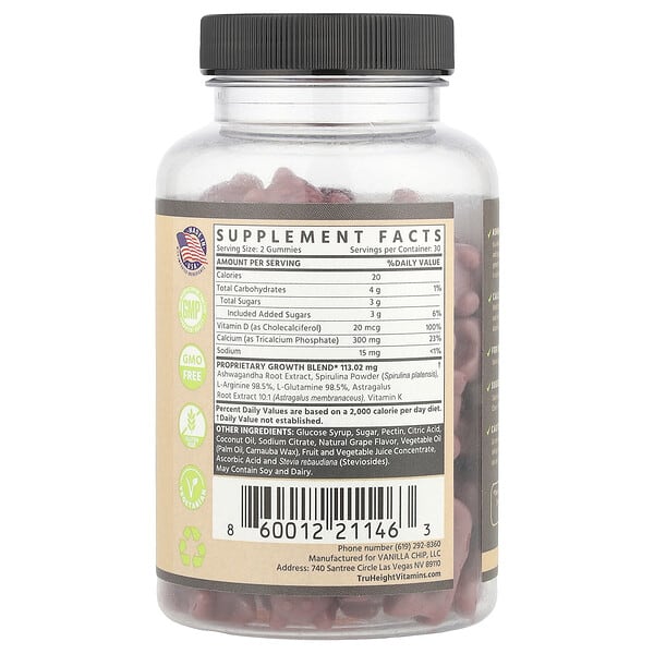 Alternative view of TruHeight, Growth Gummies, Multivitamin, For Ages 5+, Grape, 60 Gummies