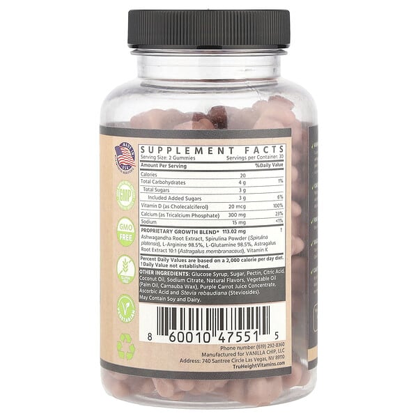 Alternative view of TruHeight, Growth Gummies, Multivitamin, For Ages 5+, Watermelon, 60 Gummies