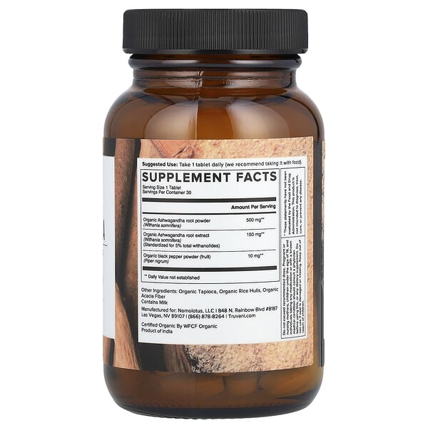 Alternative view of Truvani, Ashwagandha, 30 Tablets