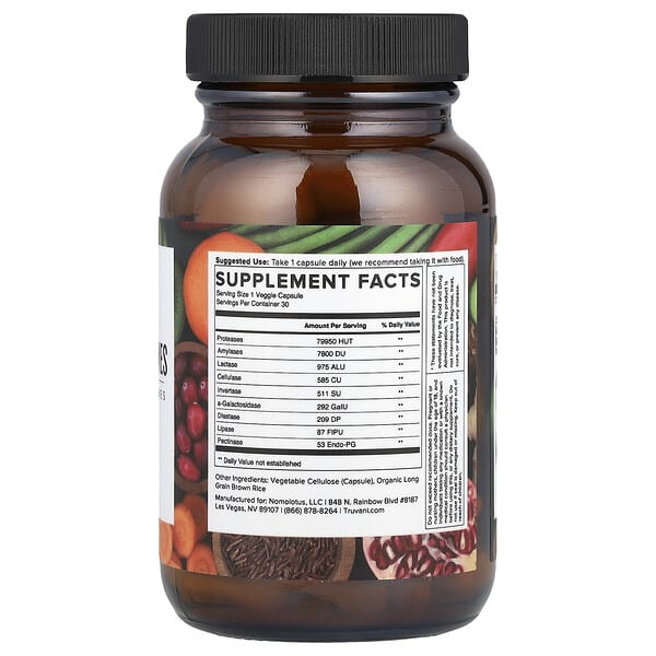 Alternative view of Truvani, Digestive Enzymes, 30 Veggie Capsules