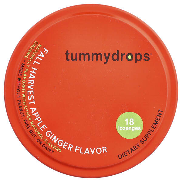 Tummydrops, Organic Fall Harvest Apple Ginger, 18 Lozenges 3 Tummydrops, Organic Fall Harvest Apple Ginger, 18 Lozenges