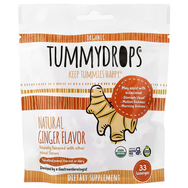 Tummydrops, Organic Natural Ginger, 33 Lozenges