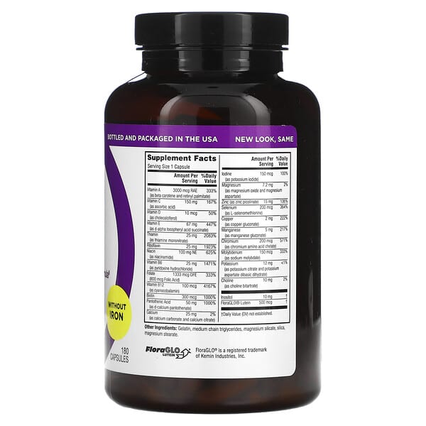 Alternative view of Twinlab, Daily One Caps, Without Iron, 180 Capsules