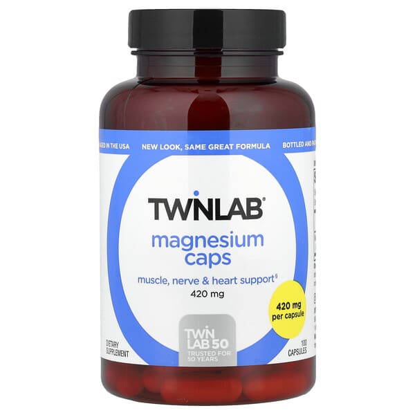 Twinlab, Magnesium Caps, 420 mg, 100 Capsules