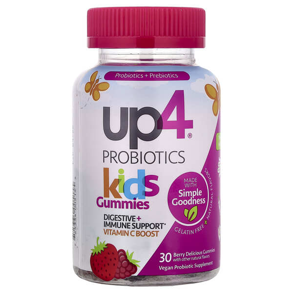 up4, Probiotics Kids Gummies, Berry Delicious, 30 Gummies