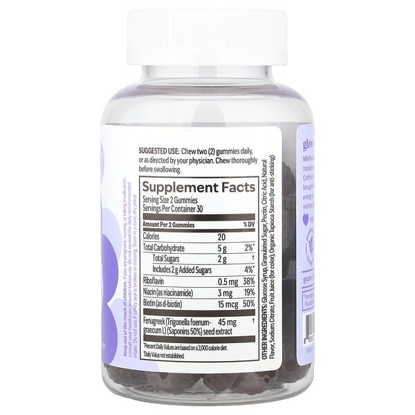 Alternative view of UpSpring, Milkflow® Fenugreek Gummies, Real Grape , 60 Vegan Gummies