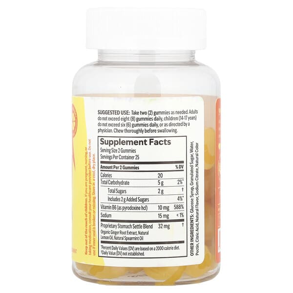 Alternative view of UpSpring, Stomach Settle® Gummies, Lemon Ginger, 50 Vegan Gummies