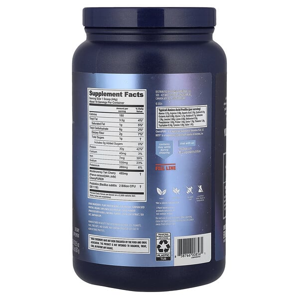 Alternative view of Vega, Plant-Based Protein, Performance Protein + Recovery, Creamy Chocolate, 1 lb 13.5 oz (837 g)